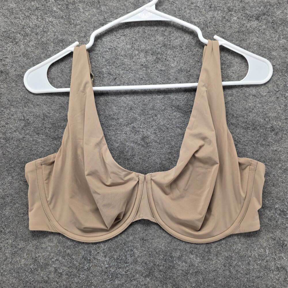 ThirdLove Bra Womens 36F Beige T-Shirt Unlined Underwire Wide Strap Microfiber